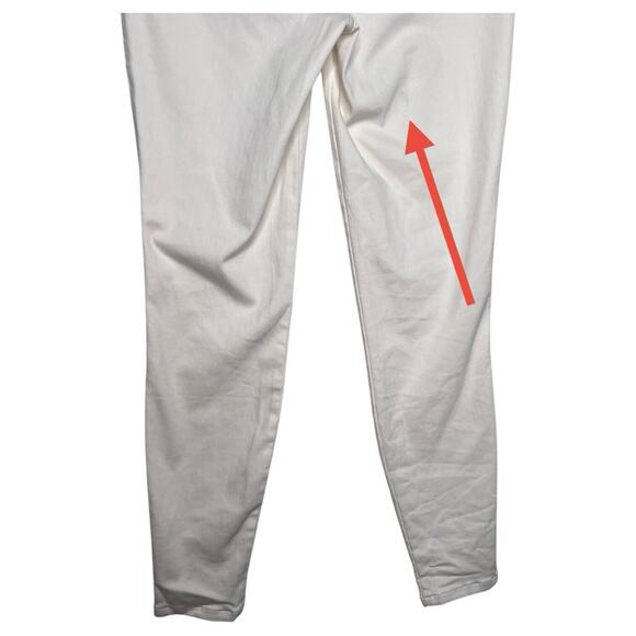 New Spanx Jeggings Womens Medium White Ankle Skinny Stretch Cropped Jeans Pants - Picture 3 of 16
